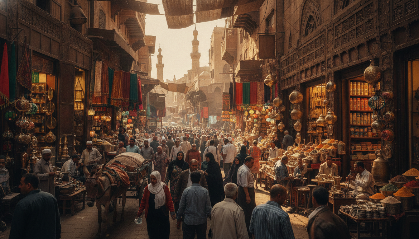 استكشف سحر القاهرة حيث يلتقي التاريخ العريق للأهرامات بأسواق خان الخليلي النابضة بالحياة، تجربة لا تُنسى تجمع بين التراث والثقافة.