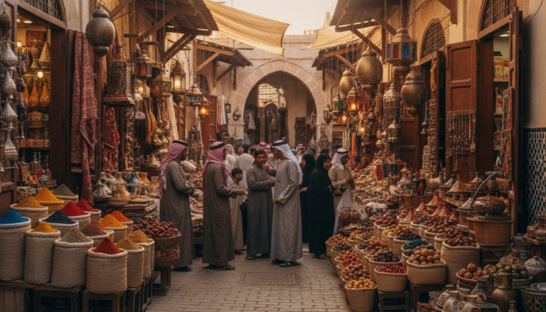 اكتشف أفضل الأسواق التقليدية في العالم العربي حيث تلتقي الثقافة بالتقاليد وتتنوع المنتجات بين الحرف اليدوية، التوابل، والأطعمة الشهية.
